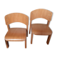 Lot 2 chaises enfant bois hêtre