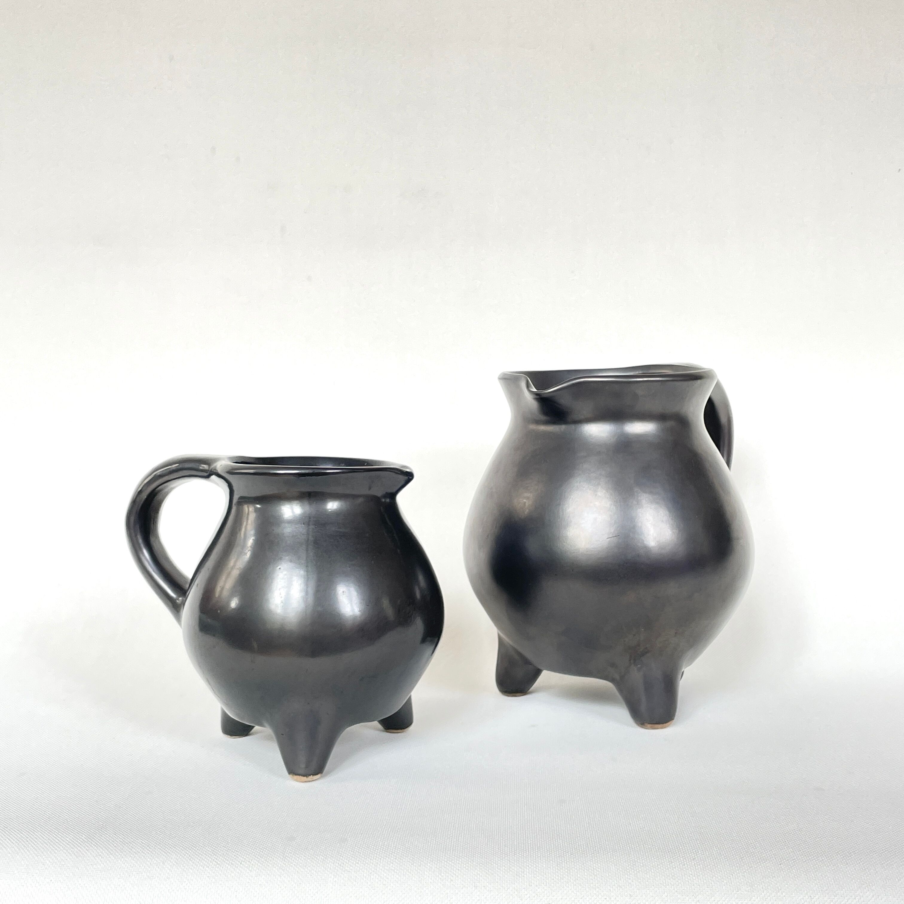 2 ceramic pitchers, 1950, poterie périgourdine