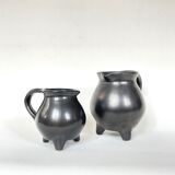 2 ceramic pitchers, 1950, poterie périgourdine