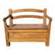 Blonde wooden chest bench