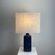 Danish blue ceramic table lamp by Désirée Stentoj, 1960.