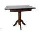 Old pedestal table with oak legs and marble top