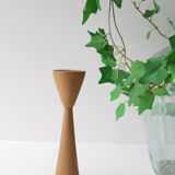 Danish designer teak candlestick