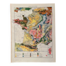 Ancienne carte de France géologique - 1930
