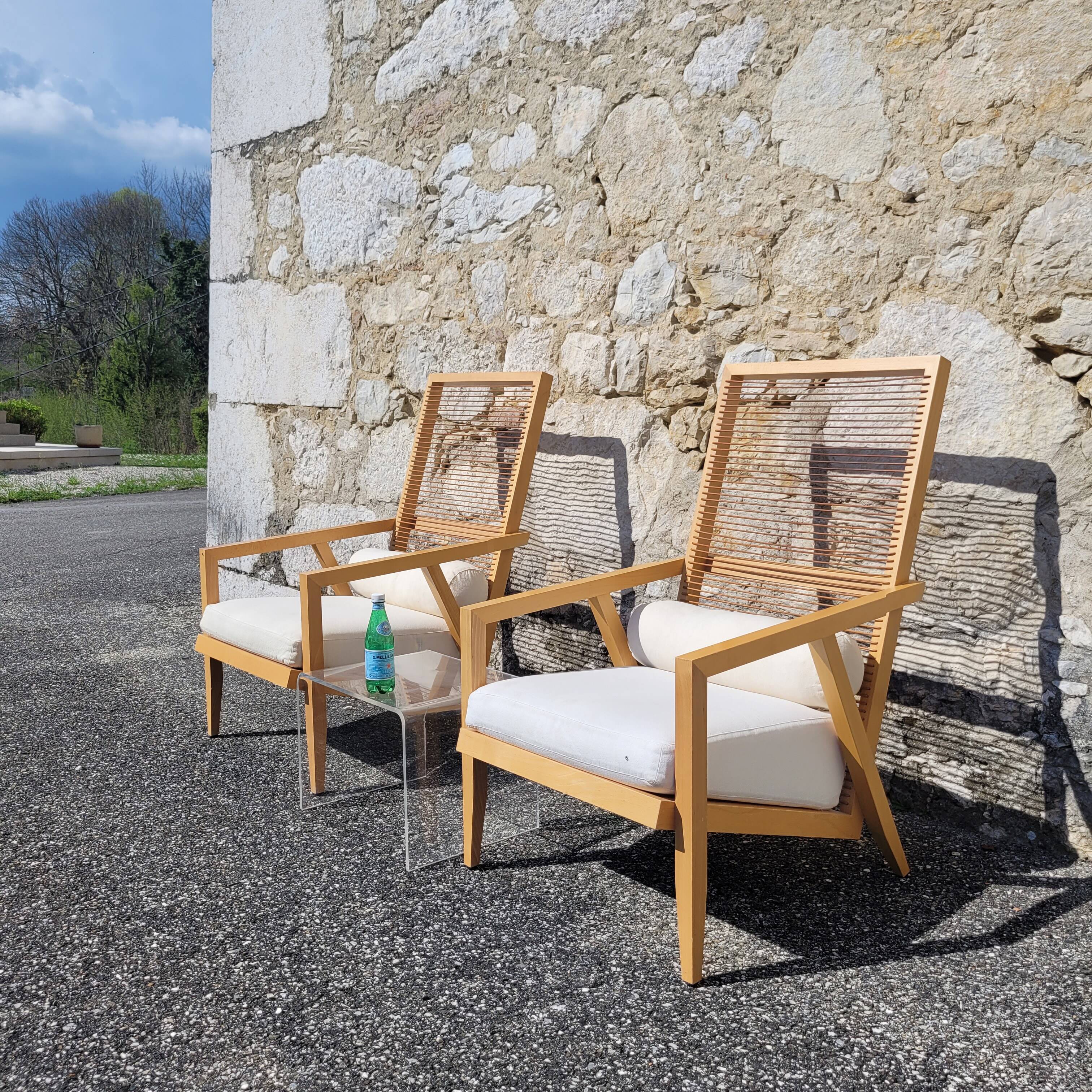 Pair of vintage armchairs by Franco Bizzozzero for Pierantonio Bonacina