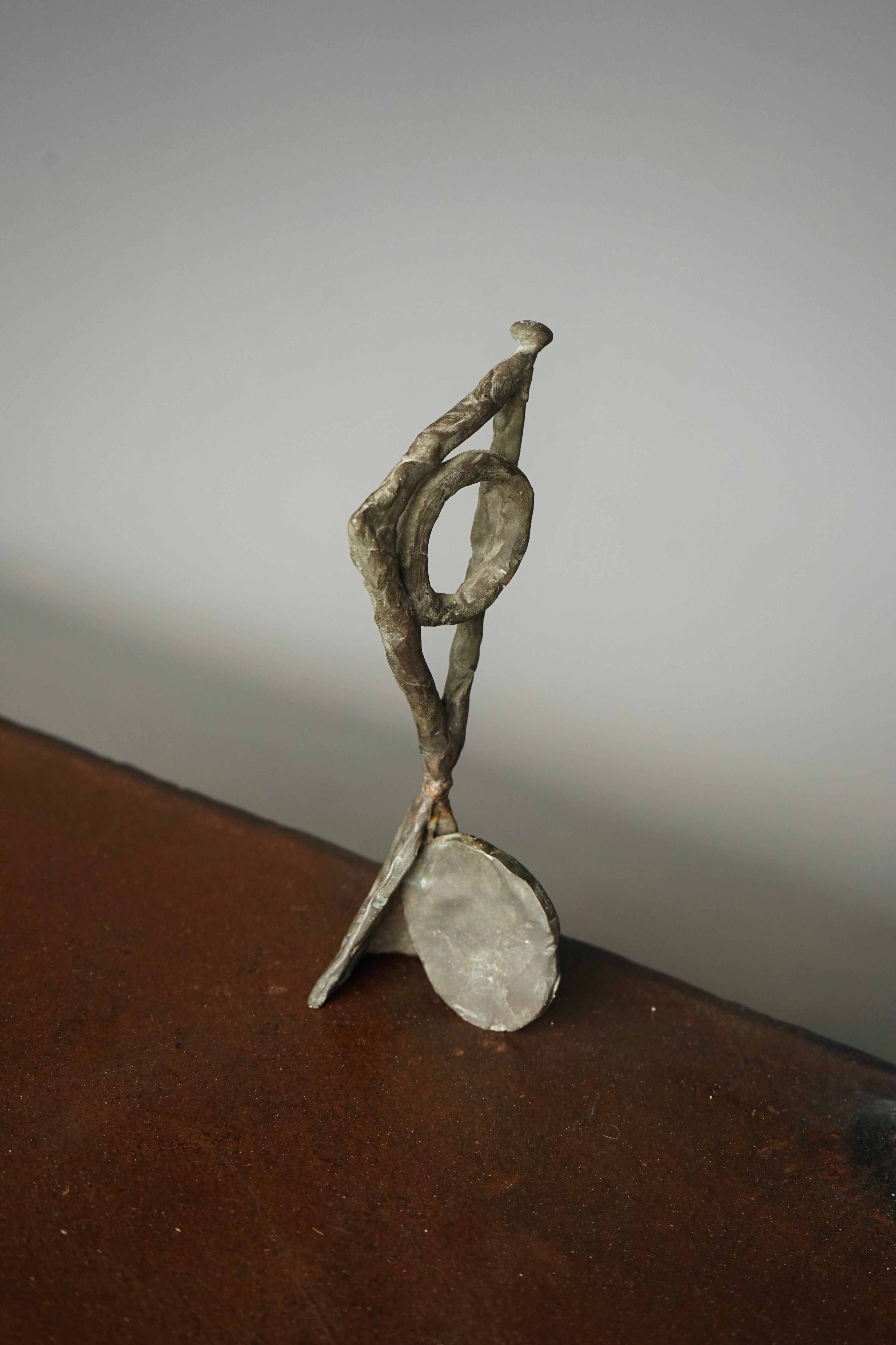 Miniature Abstract Bronze Sculpture DVW. 1988