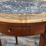 Side table Bouillotte Louis XVI black marble
