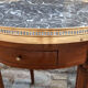 Side table Bouillotte Louis XVI black marble