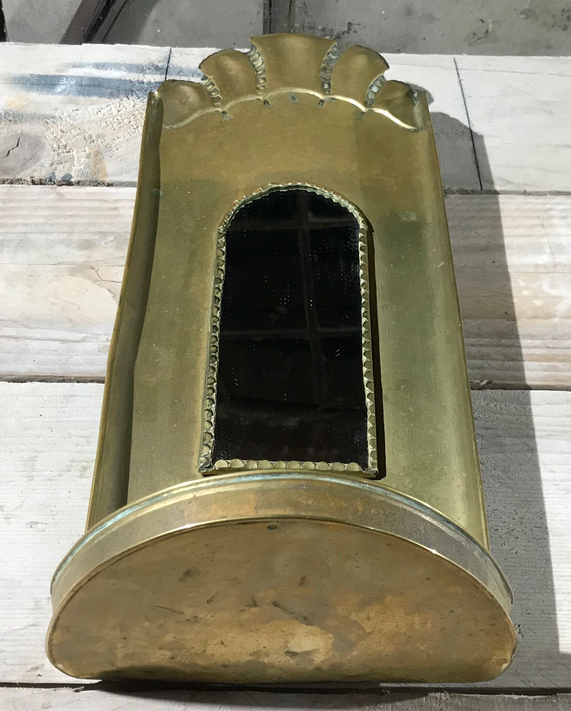 Brass mirror 19x48cm