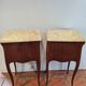 Marquetry bedside tables ( the pair )