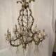 Imposing venetian chandelier in crystal with tassels