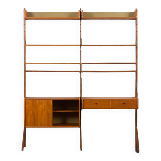 Mid-century teak wall unit "Ergo" with a desk by John Texmon, Norway 1960s