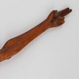 Hand carved oak crucifix or corpus Christi, Belgium ca. 1900