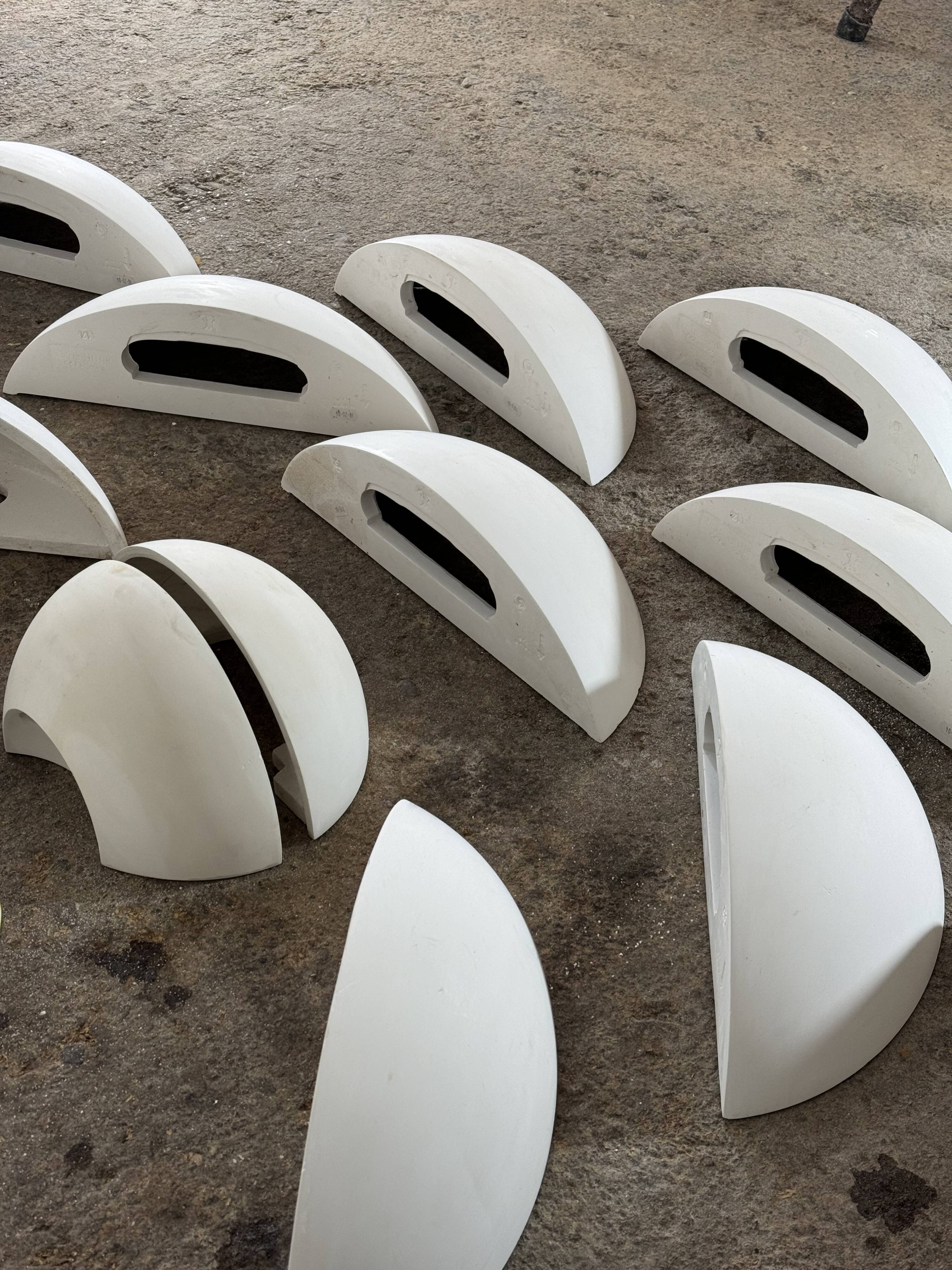 Set of 14 SEDAP plaster wall lights