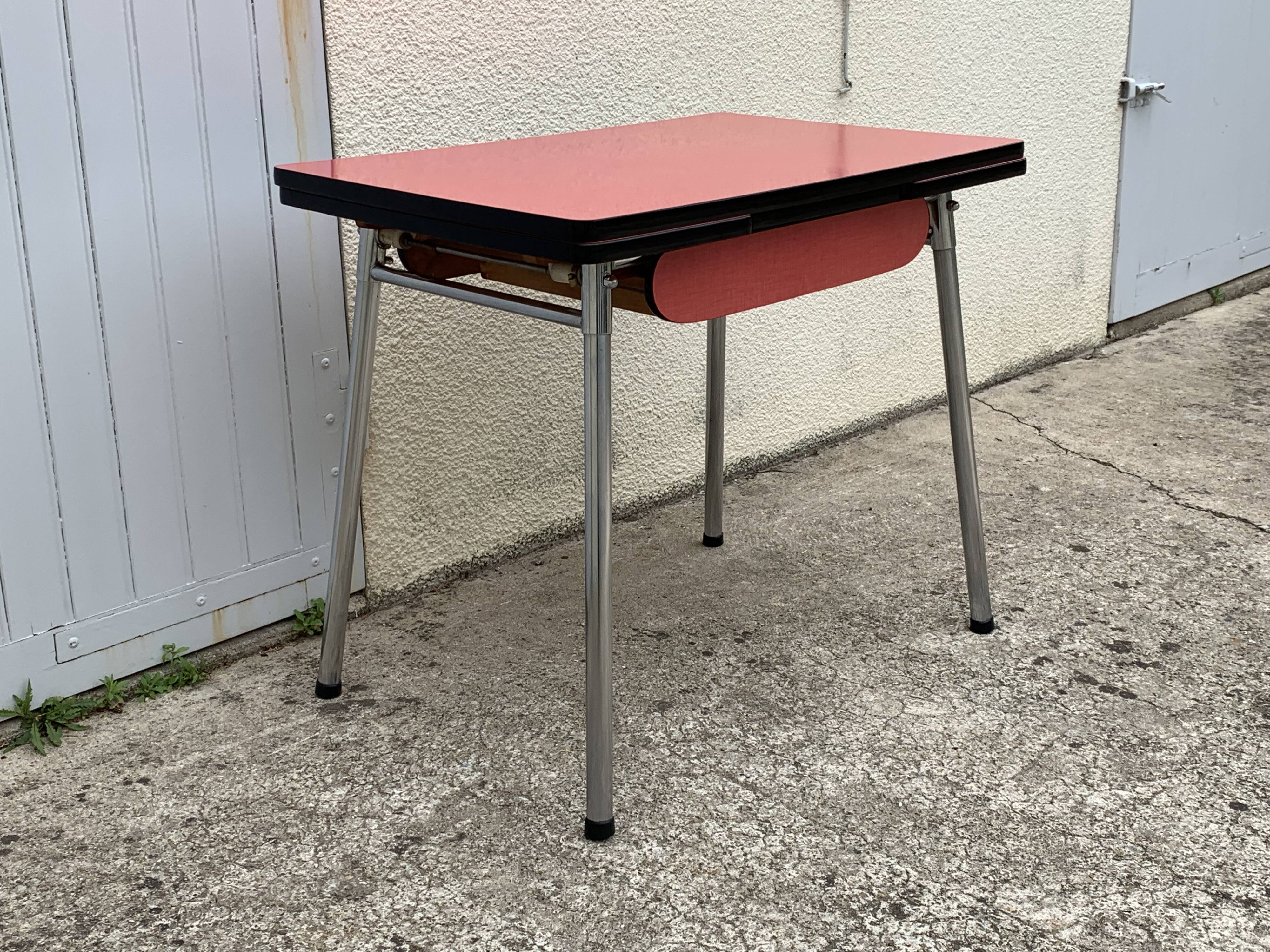 Red Formica table