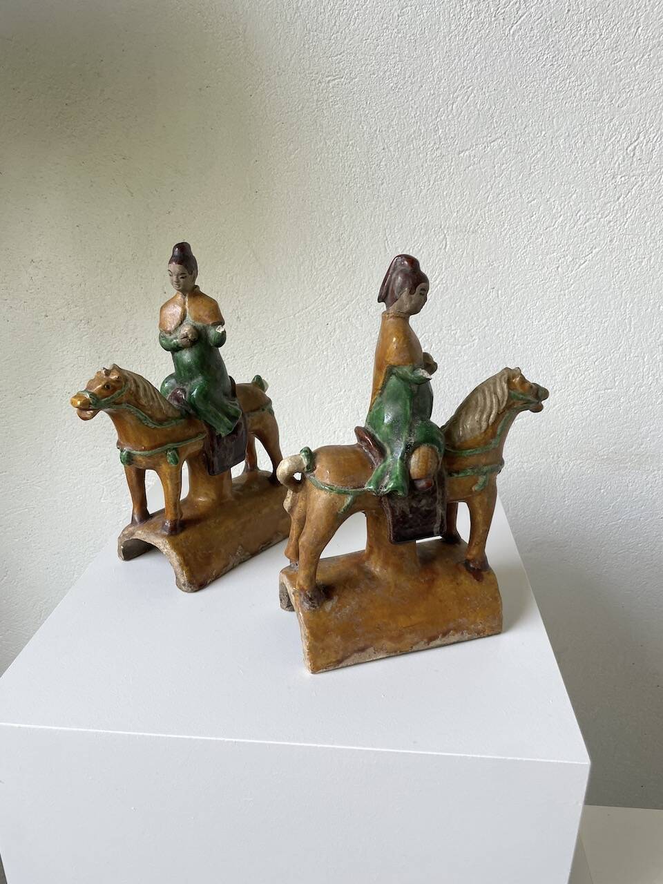 Ming period terracotta equestrian ridge tile
