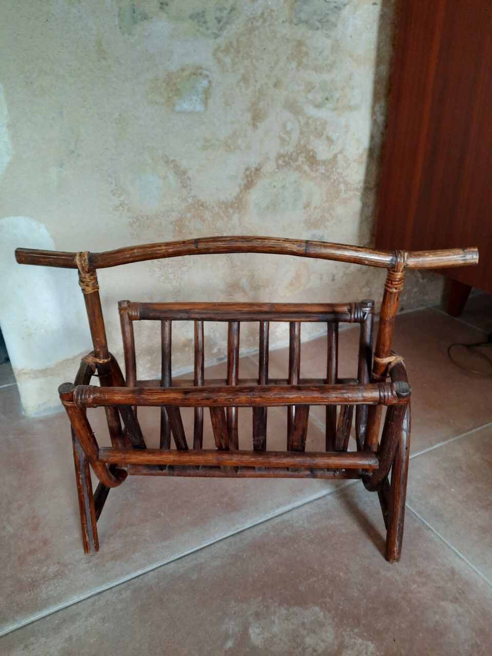 Rattan magazine holders