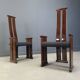 Post modern high back dining chairs, set of 4, 1970s