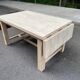 Table de ferme extensible à volets rénovée en bois massif 140-200cm