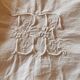 Antique monogrammed fabric