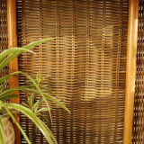 Shelf, console, bamboo, vintage wicker