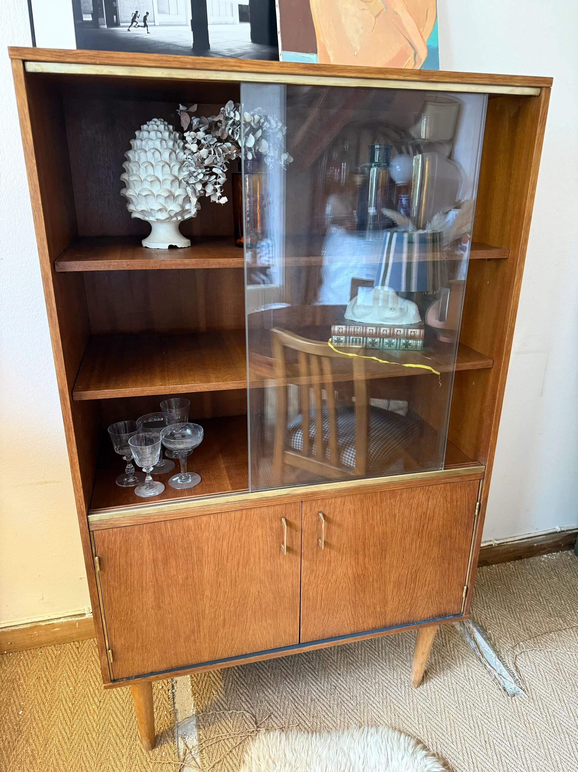 Vaisselier vitrine bibliothèque vintage