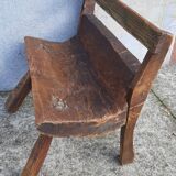 Brutalist folk art bench
