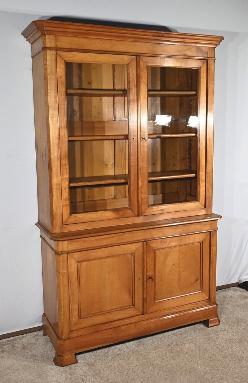 Small two-body library buffet in solid cherry wood – 1900