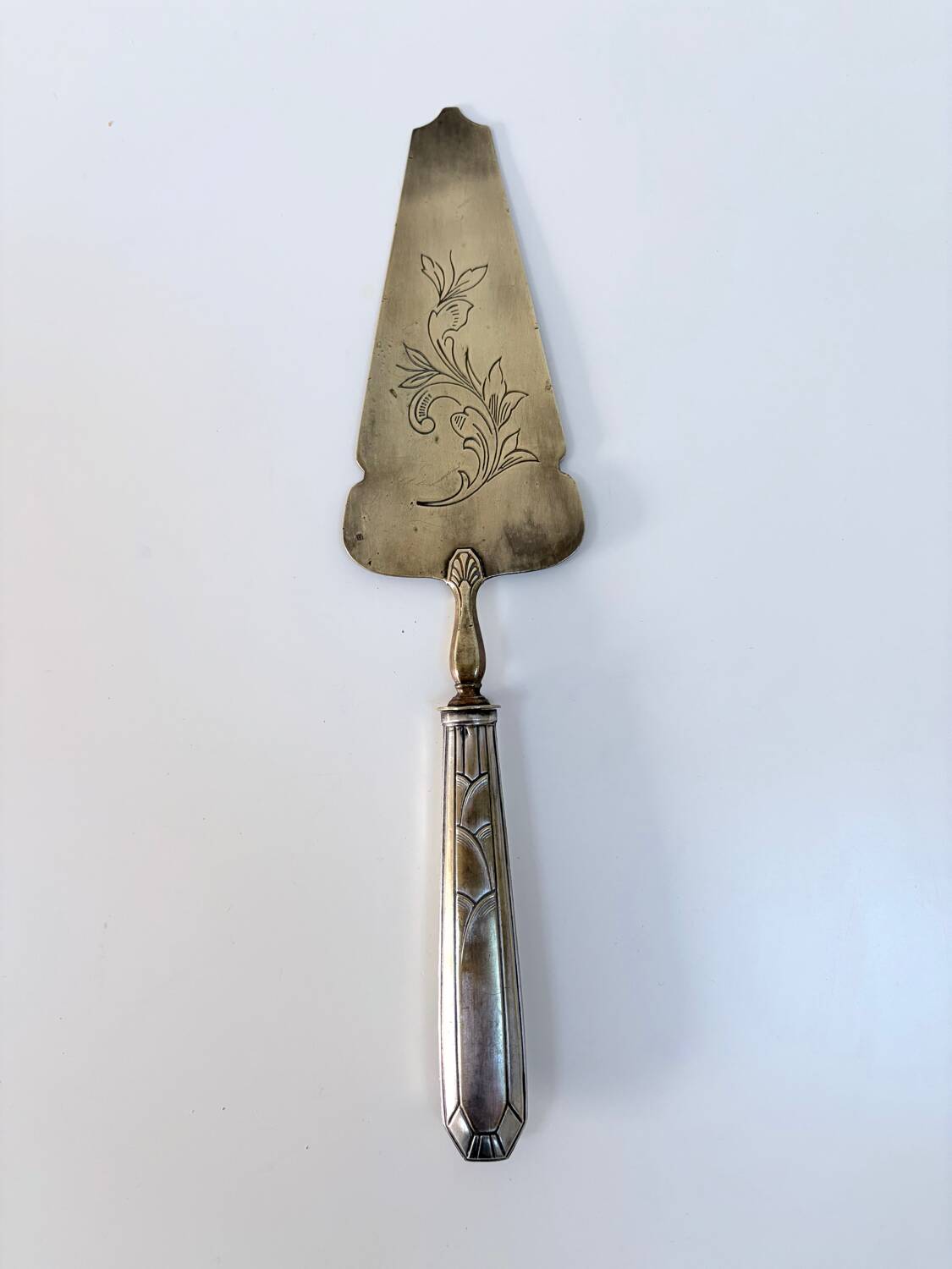 Silver-plated pie server - Art Nouveau
