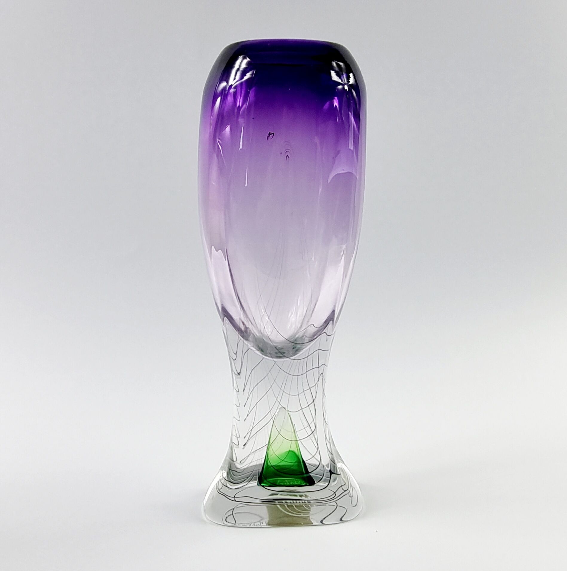 Art Glass Crystal Vase by Adam Jablonski, 1980s