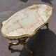 Coffee table in bronze brass and Fratelli Orsenigo marble