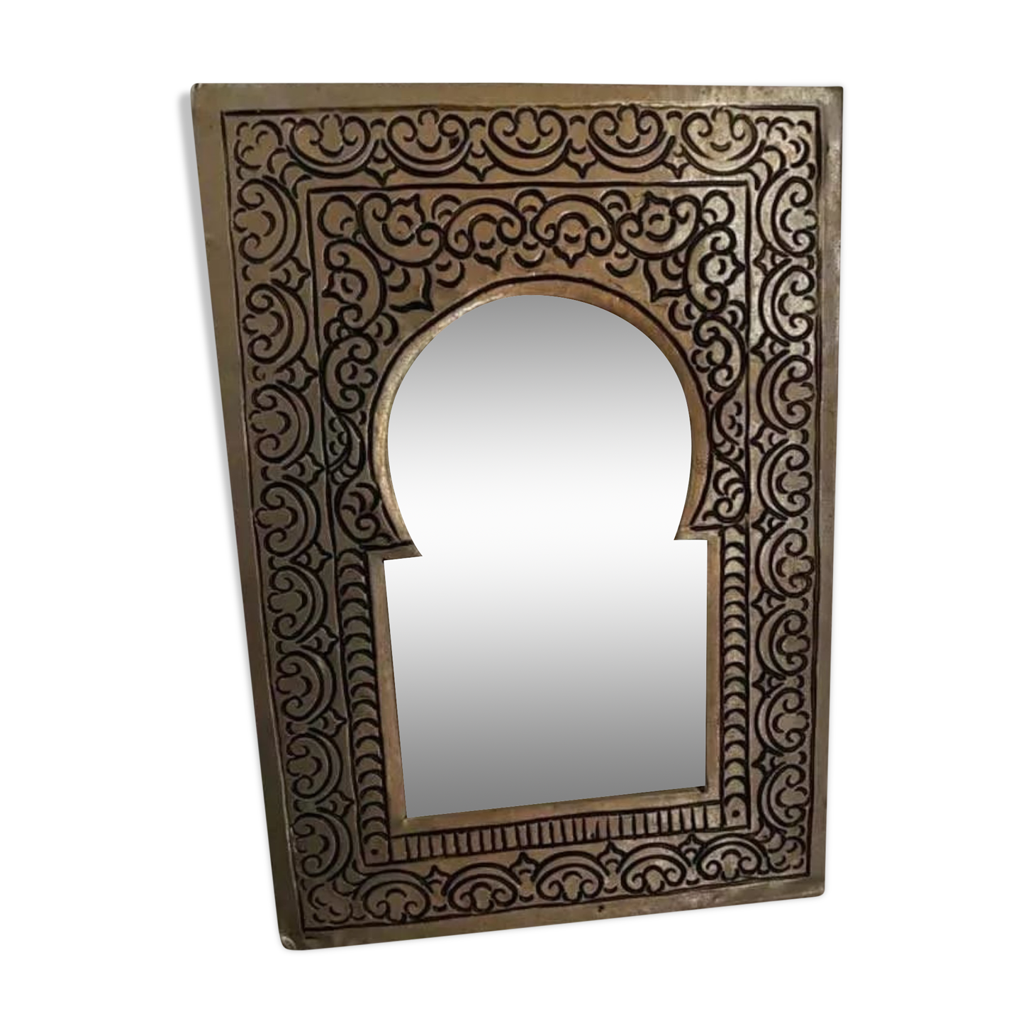 Oriental mirror silver metal