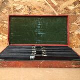 Series 11 old bailly langres knives vintage blackened horn handles