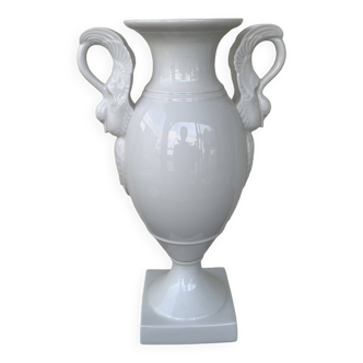 white porcelain amphora vase