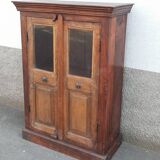 Petite armoire vitrée en bois ancien