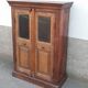 Small glass cabinet in old wood