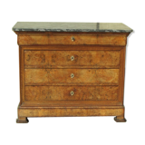 Louis Philippe chest of drawers in Elm and magnifying glass to Elm