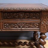 Oak desk, Neo-Gothic style – Late 19th century