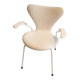 Chair Mod. 3207 Arne Jacobsen white leather