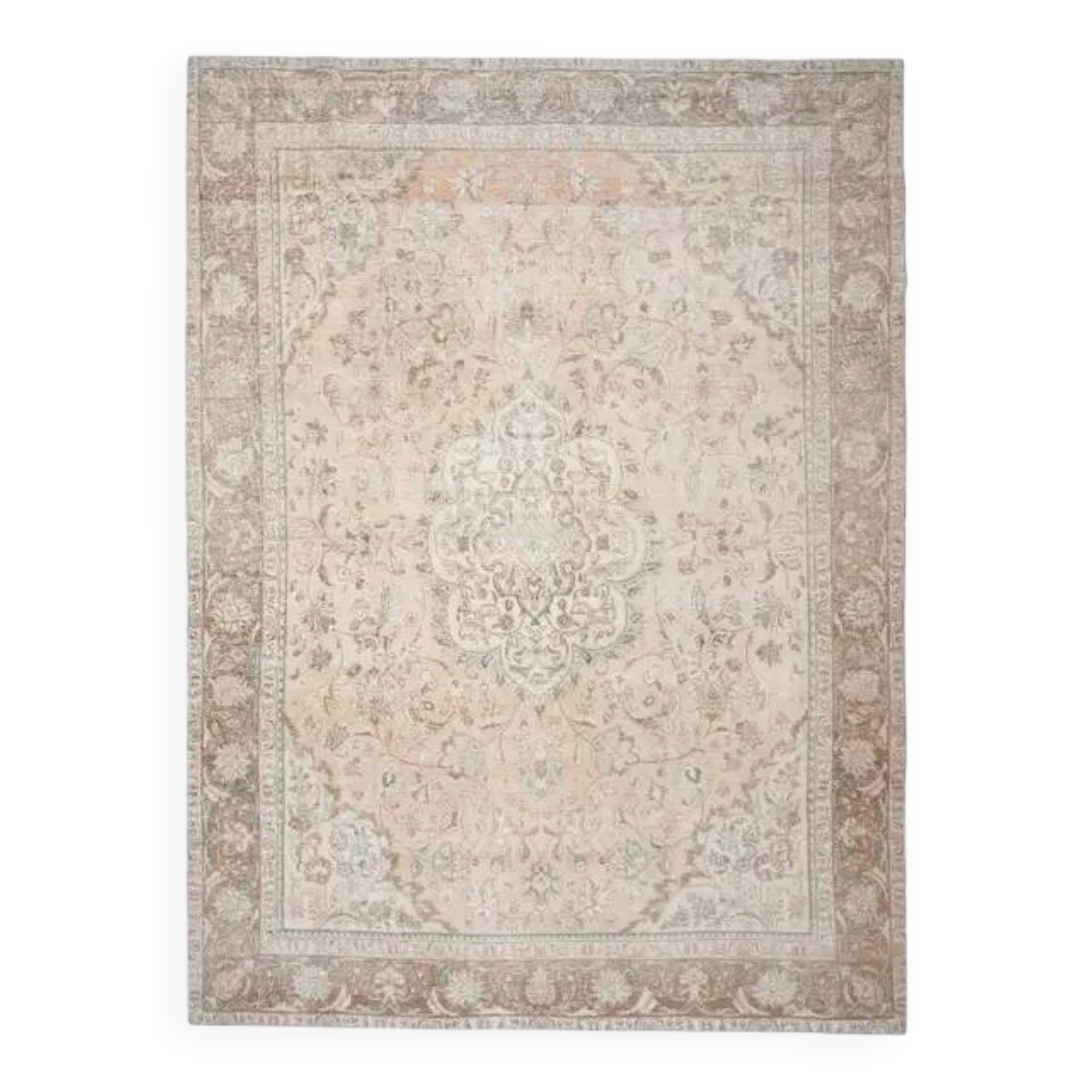 1970s Vintage Persian Handknotted Wool Orange Oversize Area Rug 288x385