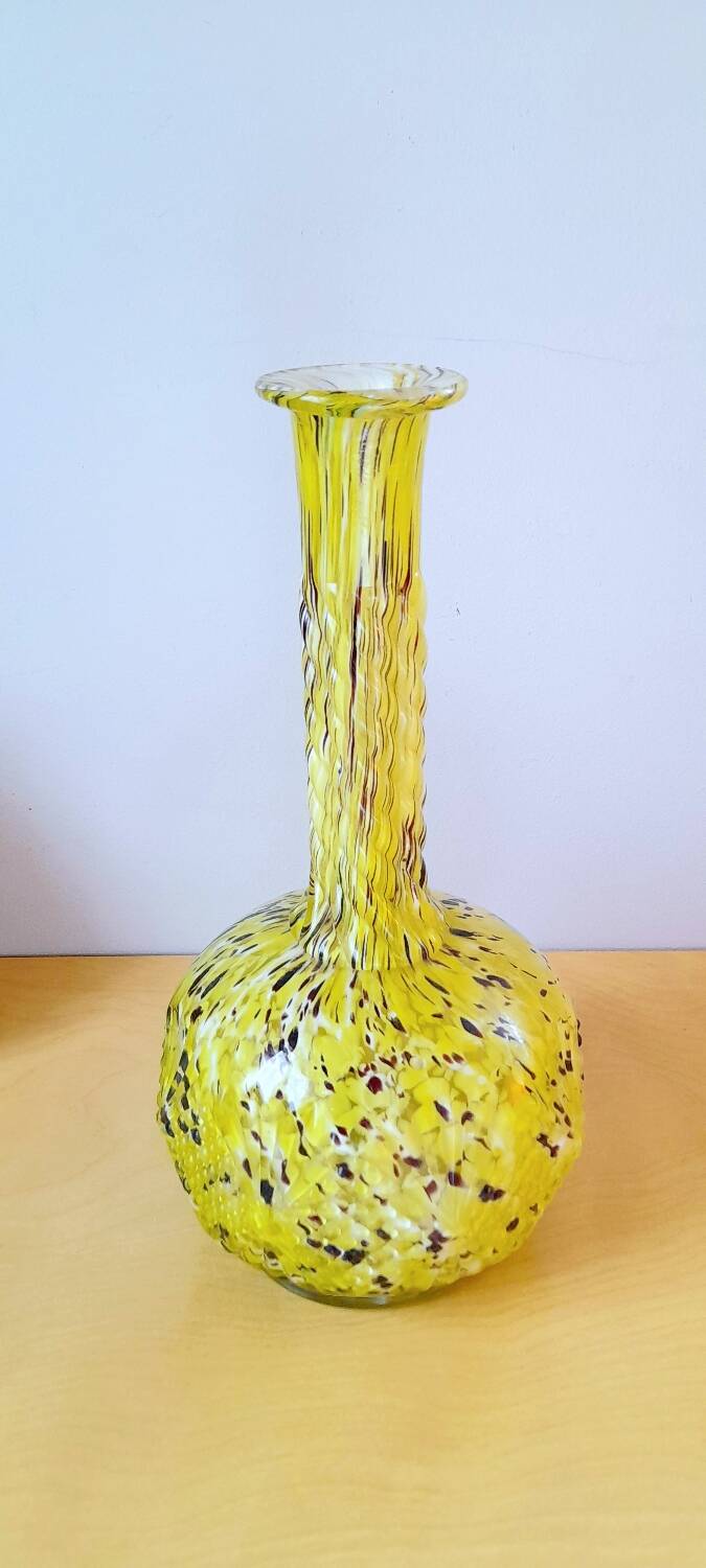 Soliflore balloon vase, art deco in clichy glass