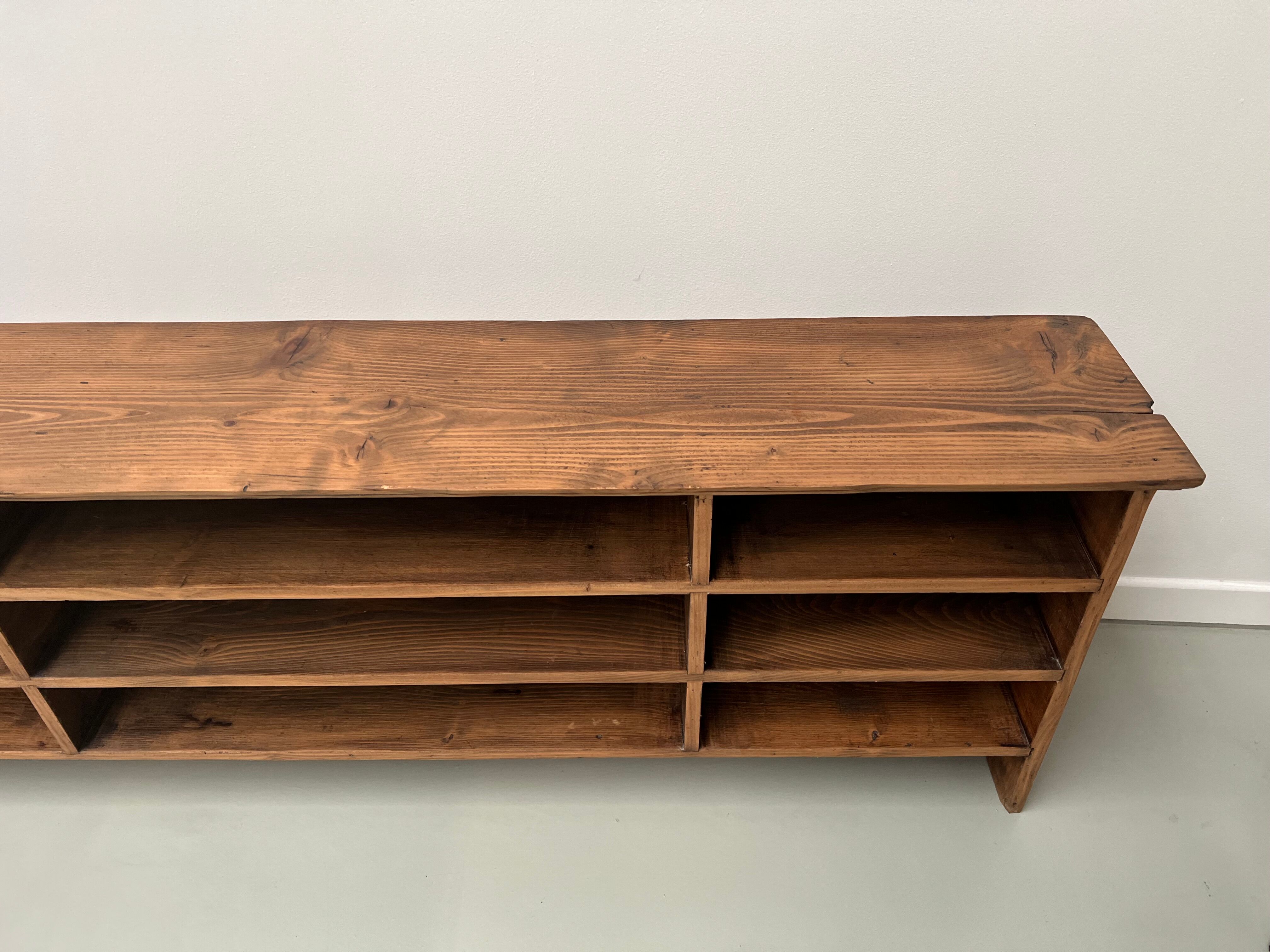 Antique pine cabinet with lockers