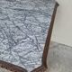 Louis XV style game table in solid oak and richly decorated marble