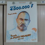 Affiche originale loterie nationale jules renard 1985
