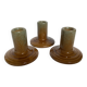 Trio of ceramic candle holders