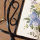 Plant holder "chair" in wrought iron and earthenware / vintage 60s-70s