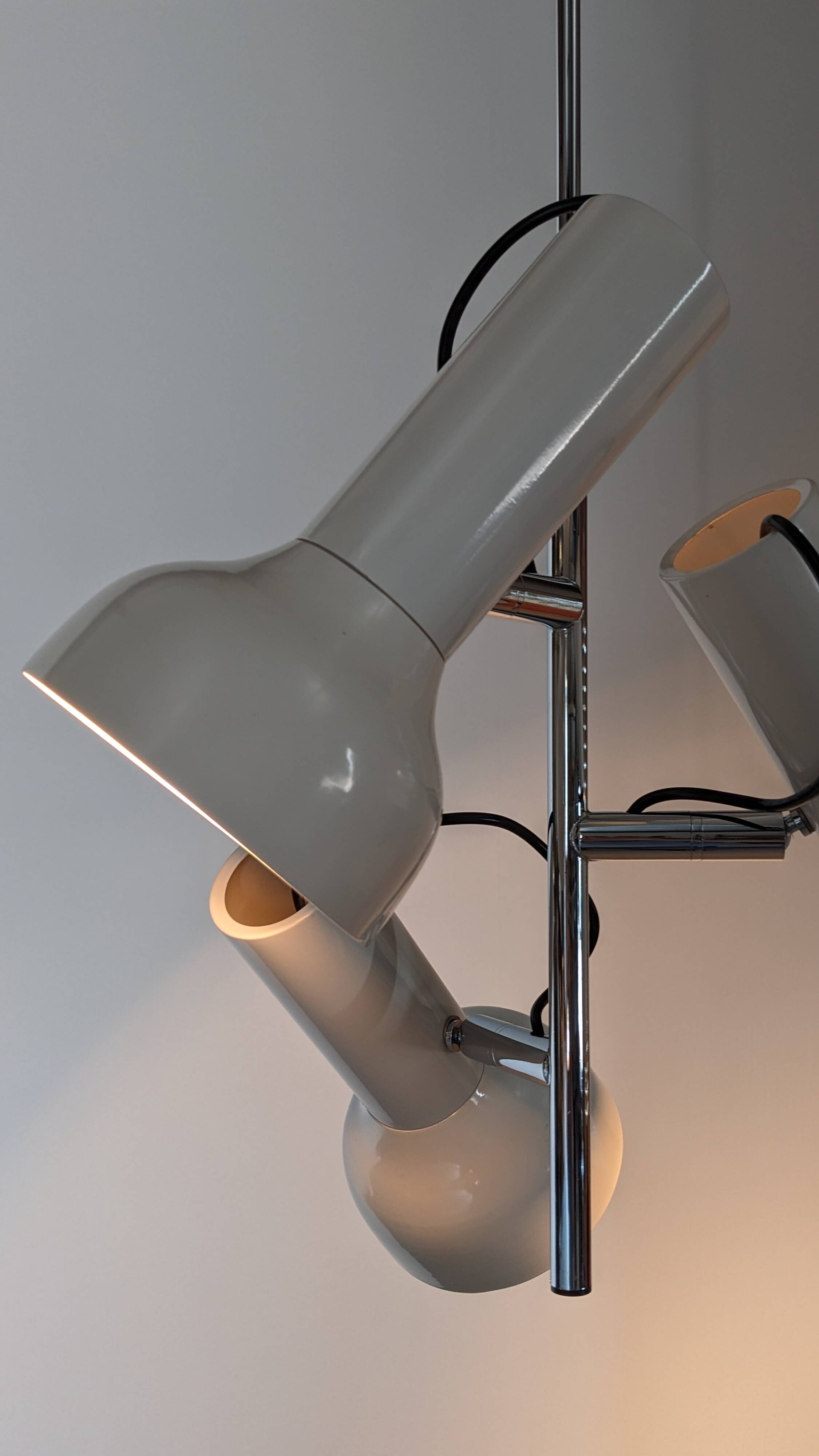3-spot chandelier by Staff Leuchten, 1960s-70s