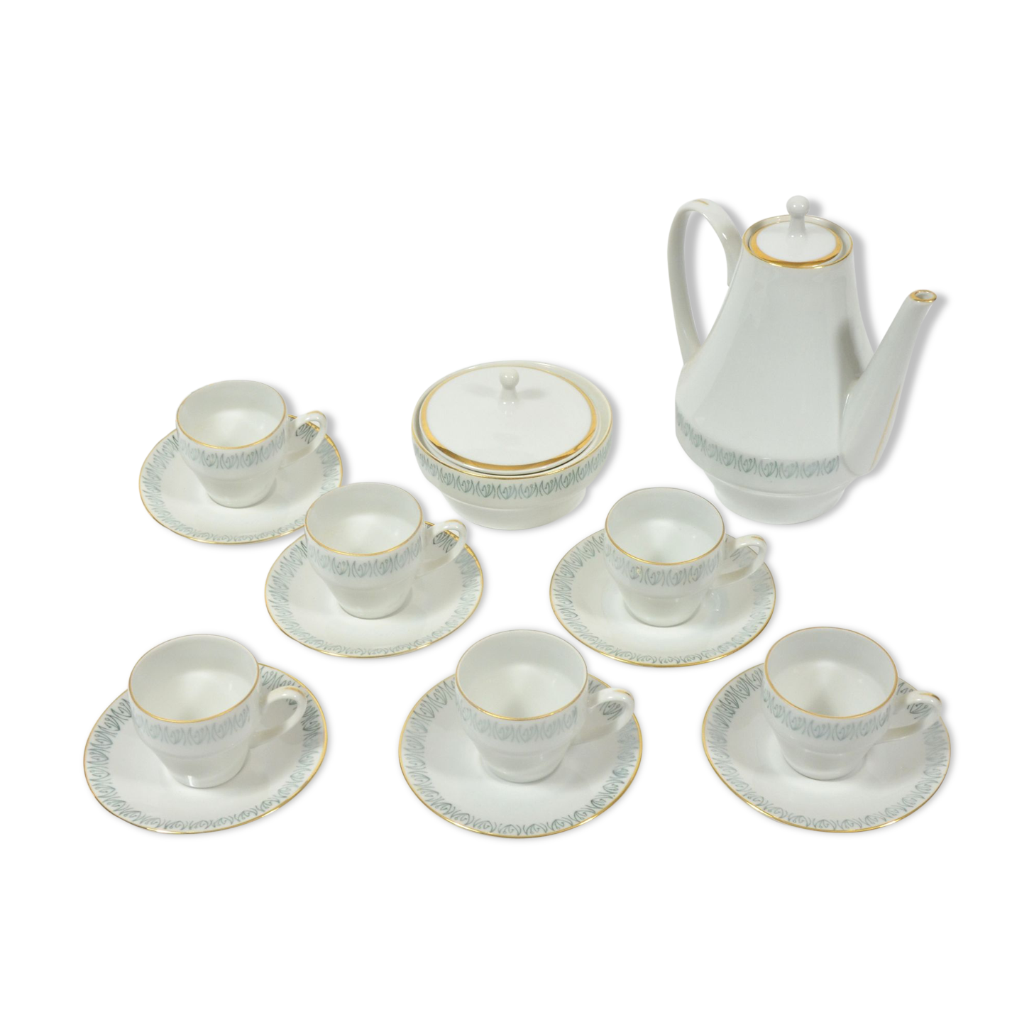 Bohême porcelaine coffee set, 1970s