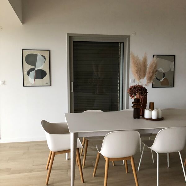 Table de salle de repas fenix et chêne massif