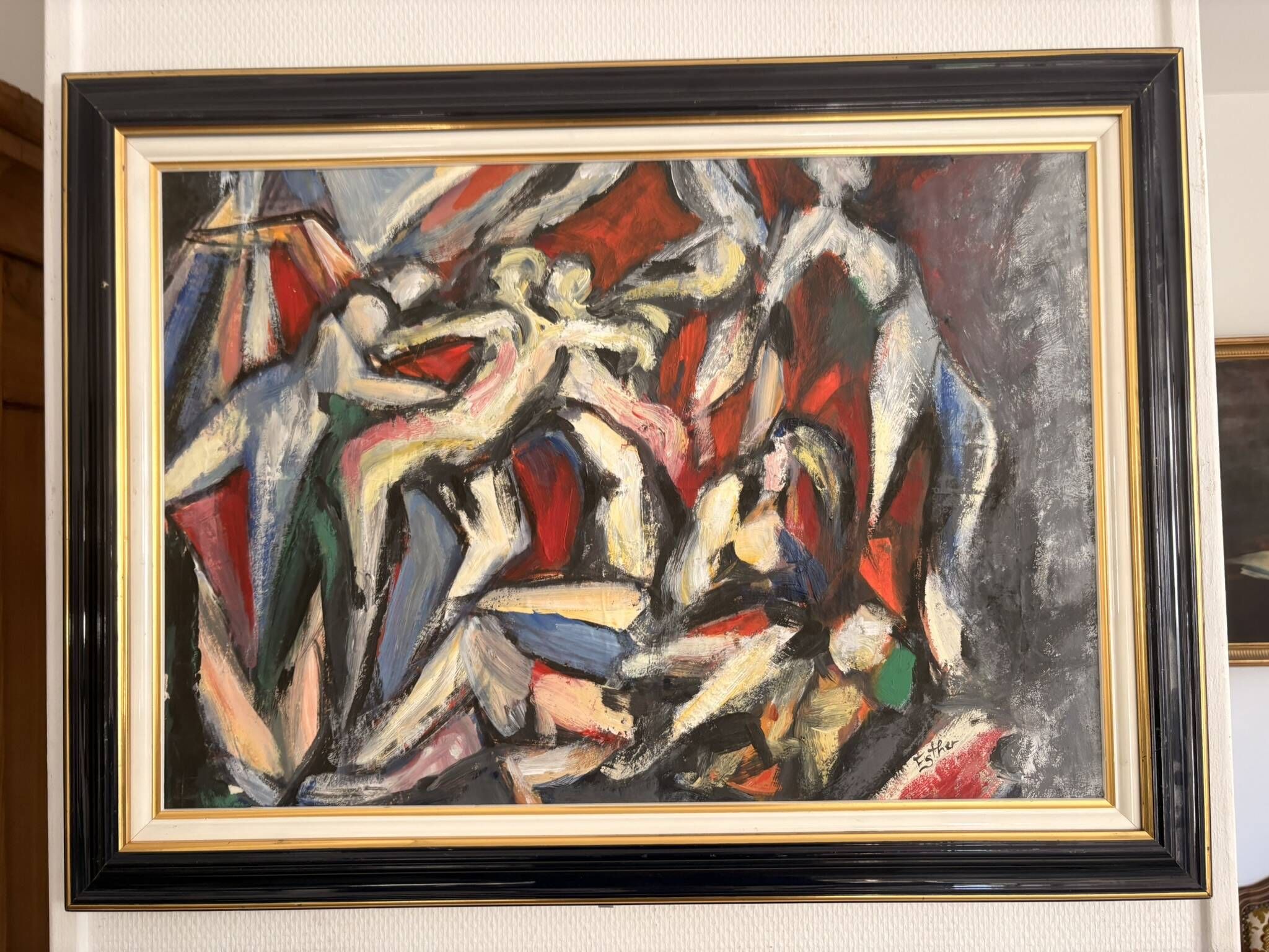 Oil Painting Canvas Cubist Cubist Scene Figurative Dance